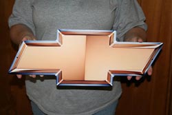 CHEVY BOWTIE 21X8 - METAL SIGN